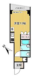 アムールアドニス ワンルームの間取図画像