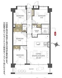 ルネッサンス21春日ザ・パーク 4LDKの間取図画像