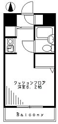 大裕ハイツ ワンルームの間取図画像
