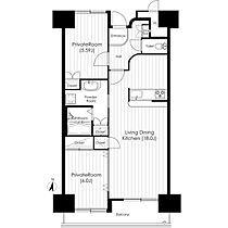 和の杜 407 ｜ 大阪府大阪市淀川区三国本町1丁目5-25（賃貸マンション2LDK・4階・69.88㎡） その2