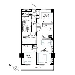 ボン・ファミリエ 3LDKの間取図画像