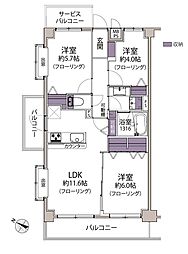 間取図画像 3LDK