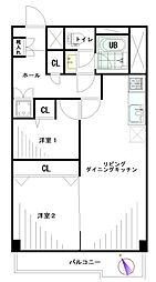 セブンスターマンション川崎大師 2LDKの間取図画像