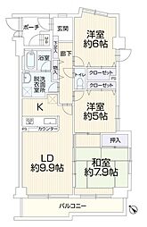 アドヴァンス獅子ヶ谷 3LDKの間取図画像