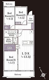 ファミリィハウス上大岡 3LDKの間取図画像