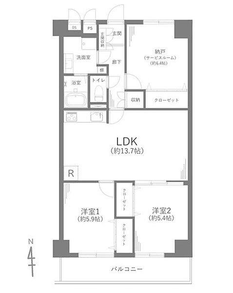 間取りを拡大表示