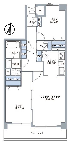 間取りを拡大表示