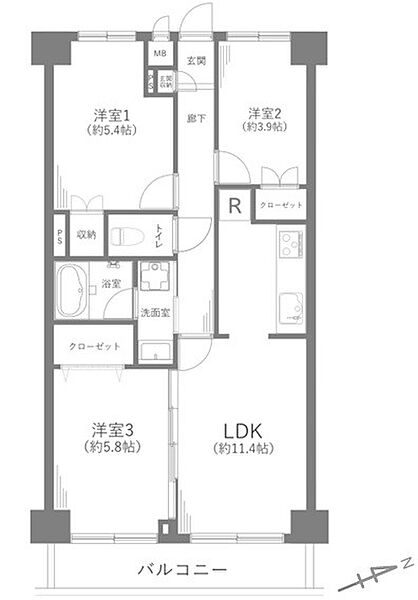 間取りを拡大表示