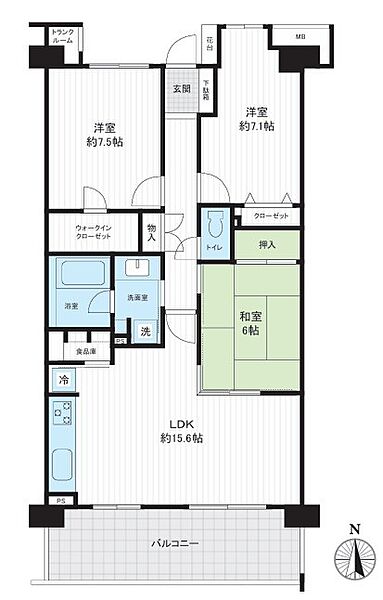 間取りを拡大表示
