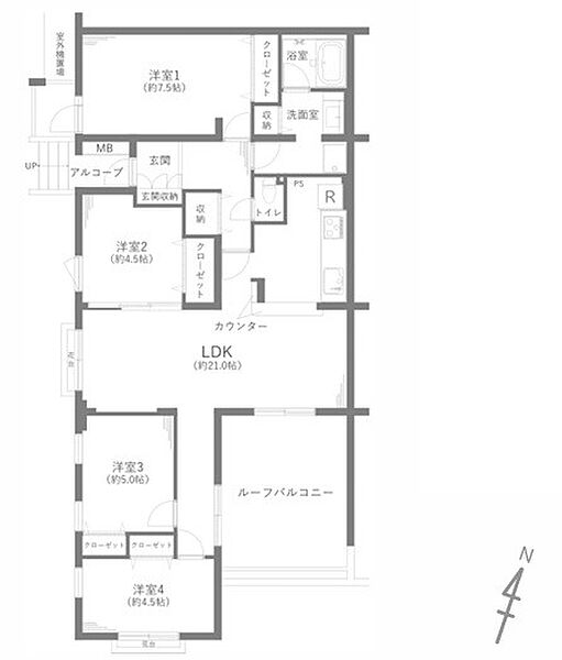 間取りを拡大表示