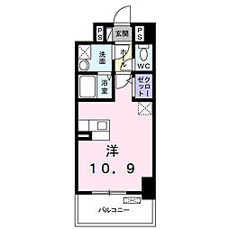 プラチナコート2 ワンルームの間取図画像