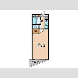 PROSPERPLACE 1Kの間取図画像