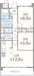 KFLAT 2LDKの間取図画像