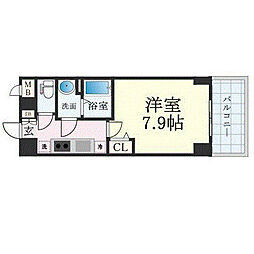 プレサンス神戸セレスティア 1Kの間取図画像