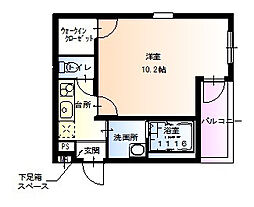 フジパレス武庫川5番館 1Kの間取図画像