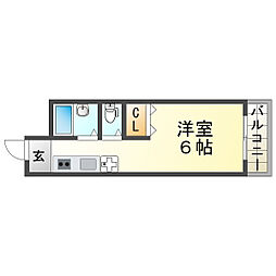 GARDENPARTY西宮北口 1Kの間取図画像