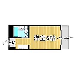 プリエール名神尼崎 ワンルームの間取図画像