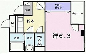 トップシードOKADA 202 ｜ 兵庫県西宮市甲風園1丁目6-8（賃貸マンション1K・2階・22.50㎡） その2