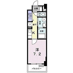 ミルト熊野 1Kの間取図画像