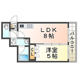 レ・セーナアイオ 1LDKの間取図画像