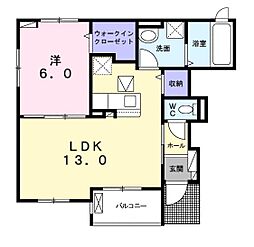 ソラティオ・K 1LDKの間取図画像