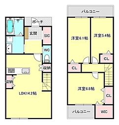 AG REGA東園田 3LDKの間取図画像