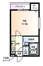 フジパレス出屋敷2番館 1Kの間取図画像
