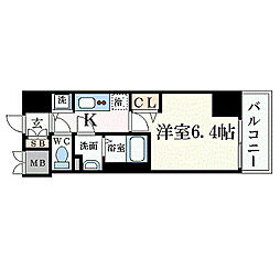 プレサンスみなと元町駅前 1Kの間取図画像