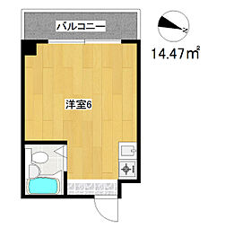 ジオナ柴島1 ワンルームの間取図画像