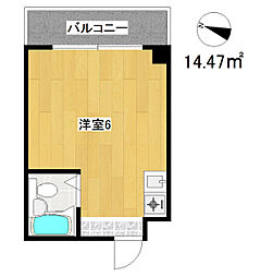 ジオナ柴島1 1Kの間取図画像