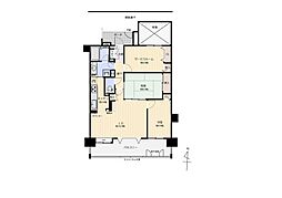ロータリーパレス千葉パークサイドヒルズ 2SLDKの間取図画像
