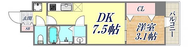 アドバンス神戸レイソレ ｜兵庫県神戸市兵庫区浜崎通(賃貸マンション1DK・3階・28.06㎡)の写真 その2