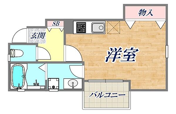 ル・シェール吉田町 1F｜兵庫県神戸市兵庫区吉田町2丁目(賃貸アパート1R・1階・31.88㎡)の写真 その2