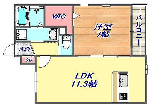 クレセント本山中町 ｜兵庫県神戸市東灘区本山中町3丁目(賃貸アパート1LDK・1階・42.44㎡)の写真 その2