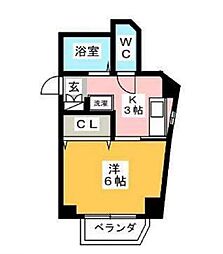 JR京浜東北・根岸線 蒲田駅 徒歩5分の賃貸マンション 1階1Kの間取り