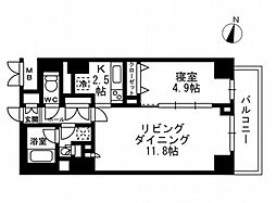 東急東横線 学芸大学駅 徒歩11分の賃貸マンション 3階1LDKの間取り