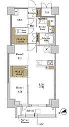 JR京浜東北・根岸線 大森駅 徒歩13分の賃貸マンション 1階2LDKの間取り