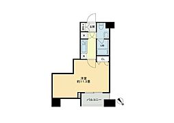 京急空港線 京急蒲田駅 徒歩5分の賃貸マンション 14階1Kの間取り
