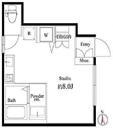 小田急小田原線 梅ヶ丘駅 徒歩9分の賃貸アパート 1階ワンルームの間取り