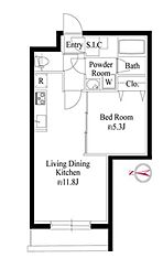 小田急小田原線 東北沢駅 徒歩3分の賃貸マンション 1階1LDKの間取り