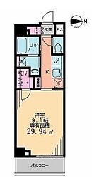 小田急小田原線 下北沢駅 徒歩2分の賃貸マンション 2階1Kの間取り
