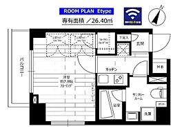 京急本線 平和島駅 徒歩7分の賃貸マンション 4階1Kの間取り