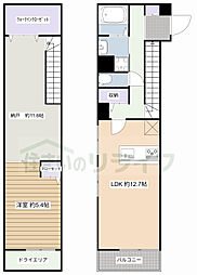 東京メトロ千代田線 代々木上原駅 徒歩8分の賃貸マンション 1階1SLDKの間取り
