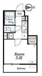 小田急小田原線 豪徳寺駅 徒歩10分の賃貸アパート 1階1Kの間取り