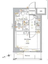 京急空港線 糀谷駅 徒歩7分の賃貸マンション 3階1Kの間取り