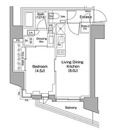 JR京浜東北・根岸線 蒲田駅 徒歩4分の賃貸マンション 2階1LDKの間取り