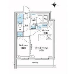 スタイリオ池上SOUTH 1LDKの間取図画像