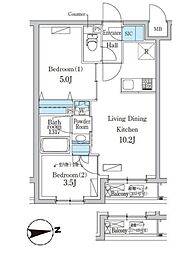間取図画像 2LDK