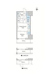 スタイリオ蒲田WEST 1DKの間取図画像