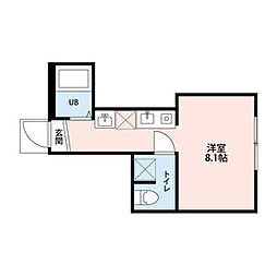 KTK蒲田 ワンルームの間取図画像